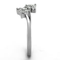 thumbnail image 4 of Luxe Jewelry Designs Women's Stainless Steel Flower Design Ring with Round Cubic Zirconia Stone -, 4 of 4