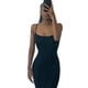 thumbnail image 3 of Vestido de verano Sin mangas Qarigey Hombros descubiertos Mujer Negro 2XL, 3 of 6