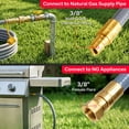 thumbnail image 3 of GASPRO 10FT Natural Gas Hose 3/8" ID with Quick Connect Fittings, Low-Pressure Gas Hose for Grill, Pizza Oven, Patio Heater, Weber, Char-Broil & More, 3 of 10