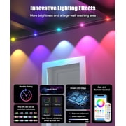 Permanent Outdoor Lights 50ft with 30 LED Lights,Smart RGB+IC Eaves Lights with 75 Scene Modes,IP67 Waterproof for Christmas, Holiday Decor, White