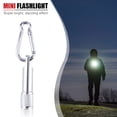thumbnail image 4 of Luces De Emergencia Mini linterna LED portátil con llavero con hebilla, lámpara superbrillante (plata), 4 of 5