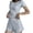 Gray, variant on JYnXIANTI 2 Piece Pj Sets for Woman Ribbed Ruffle Short Sleeve Tops and Shorts Lounge Set Summer Matching Pajamas Set Sleepwear