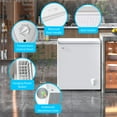 WANAI Chest Freezer 3.5 Cu.ft, Deep Freezer with Top Open Door ,White