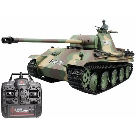 2.4Ghz Radio Control 1/16 German Panther Type G Airsoft Battle Tank w/Sound & Smoke RC
