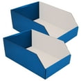 thumbnail image 2 of Ucanpack Corrugated Parts Bins, Open Top, Stackable Kraft Organizer Boxes Blue 8x12x4½" - 50 Pcs, 2 of 8