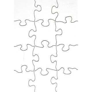 SULOLI Blank Puzzle, Blank Jigsaw Puzzles to Draw on White Puzzles for DIY Projects(12 Pieces)