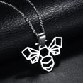 thumbnail image 1 of Collar de acero inoxidable para madre e hija, cadena con colgante de Color plateado, joyería para regalo del Día de la madre, 1 of 4