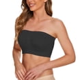 thumbnail image 4 of Tbopshirt 2 Pack Strapless Bras for Women Bandeau Bra No Padding Seamless Wireless Push Up Bra Ruched Front Breathable Mesh Side Comfort Tube Top Basic Bralette Top, 4 of 9