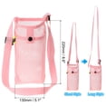 thumbnail image 2 of REGALWOVEN Water Bottle Bag, Mesh Portable Holder Adjustable Strap for Hiking and Camping Pink, 2 of 6