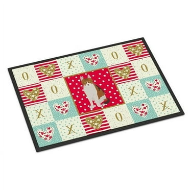 Carolines Treasures Aegean Cat Love Indoor or Outdoor Mat 18x27 doormats, Multicolor