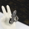 thumbnail image 3 of Mens Vintage Lizard Ring Electroplated Titanium Steel Ring Creative Retro Design Exaggerated Ring for Men Cool Animal Jewelry Ring Gift for Him, 3 of 5