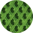 thumbnail image 1 of Ahgly Company Tapis Rond Lavable en Machine Intérieur Transitionnel Vert Émeraude Profond, 4 Pieds Rond, 1 of 7