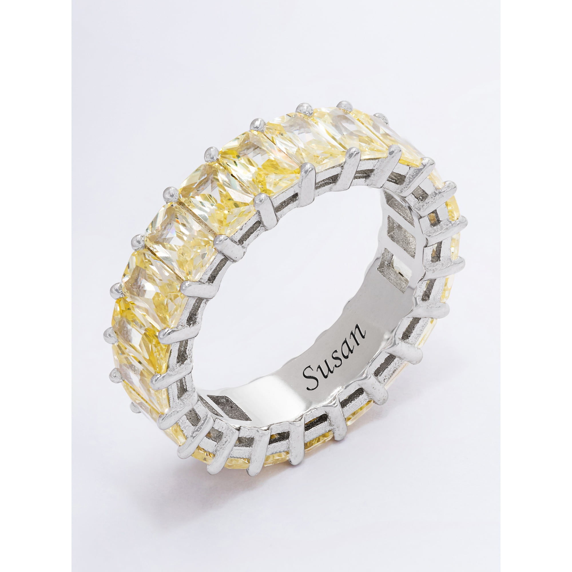 Eternity Ring with Simulated Citrine Birthstones