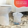 thumbnail image 5 of Popbins Self Replenishing Clear 4 Gallon Trash Bag - 30 Count Easily Accessible Small Garbage Bags For Bathroom Trash Can And Mini Office Bins- With Patented Design, 5 of 7