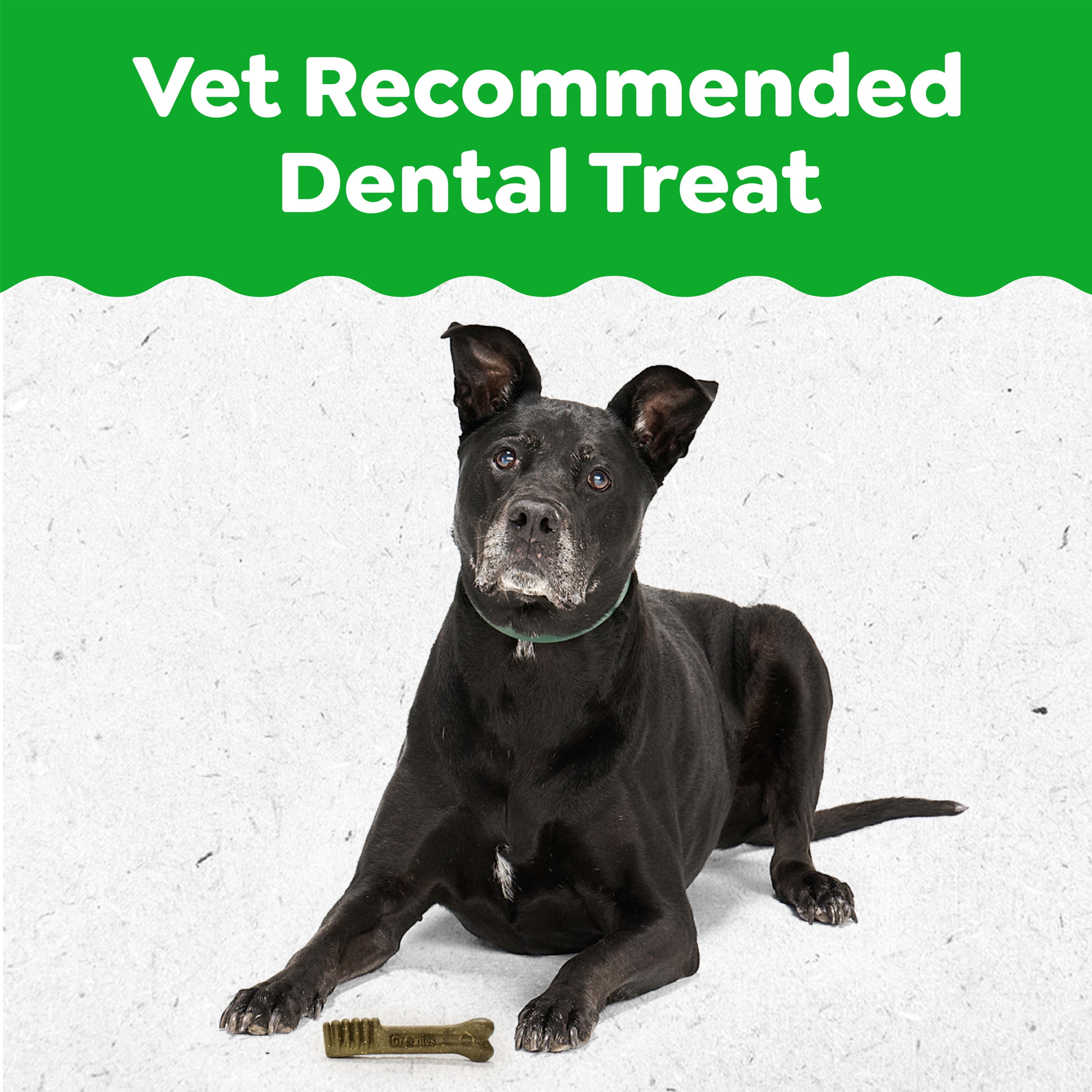 Greenies Aging Care Adult Natural Dental Dog Treats Teenie Size, 27 oz Pack (96 Count)