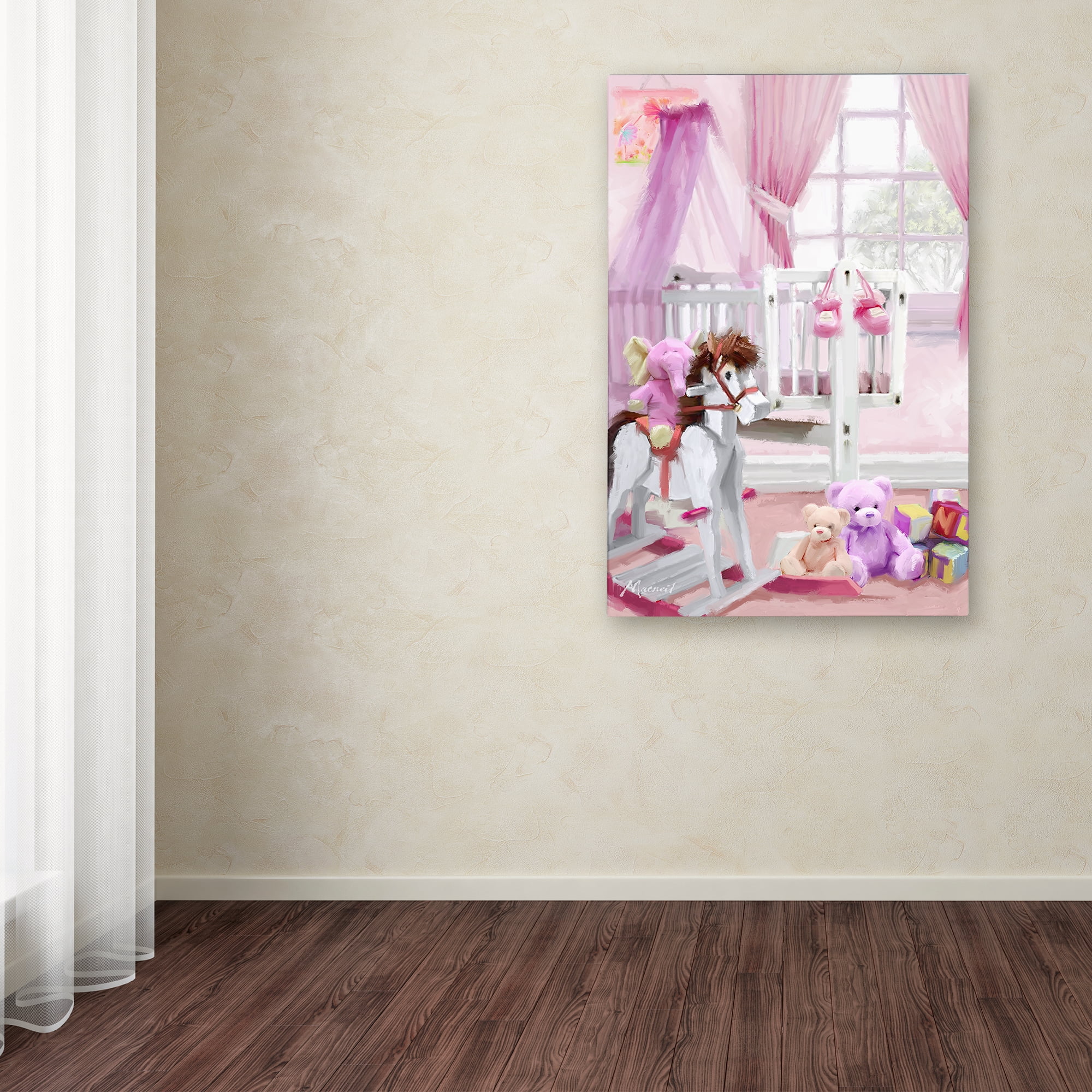 Trademark Fine Art 'Baby Girl's Cot' Canvas Art by The Macneil Studio