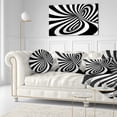 thumbnail image 3 of Designart Spiral Black n White - Contemporary Throw Pillow - 12x20, 3 of 5