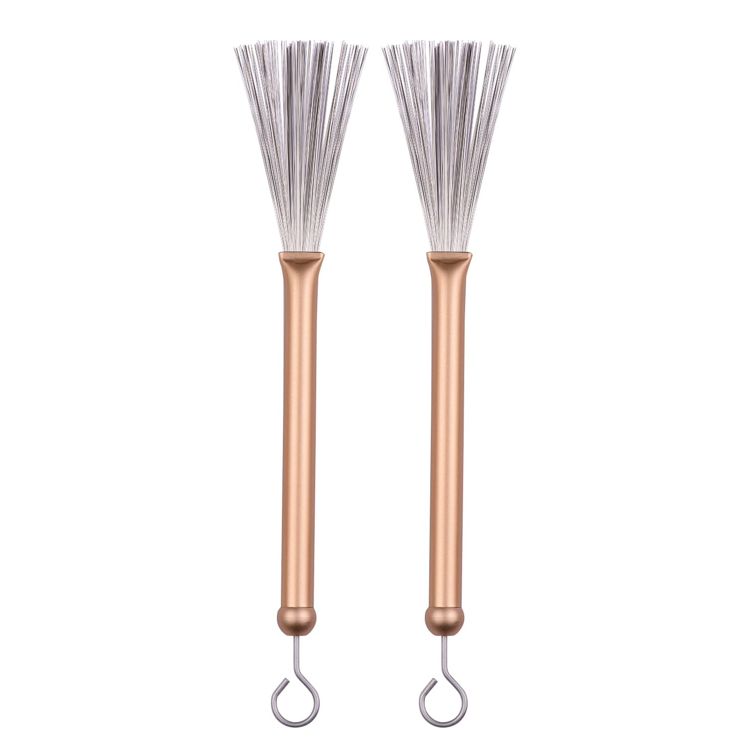 1 Pair Drum Brushes Metal Retractable Drum Wire Brushes Drum Sticks