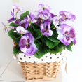 thumbnail image 3 of 6PCS Artificial Flowers Artificial Pansy Bushes Faux Plastic Flower Fake Plants Indoor Outdoor Home Garden Decoration (Pink), 3 of 3