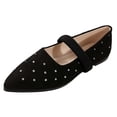 thumbnail image 1 of Fashion Pointed Toe Flat Slip On Casual Shoes With Rhinestone Comfortable Loafers, 1 of 6