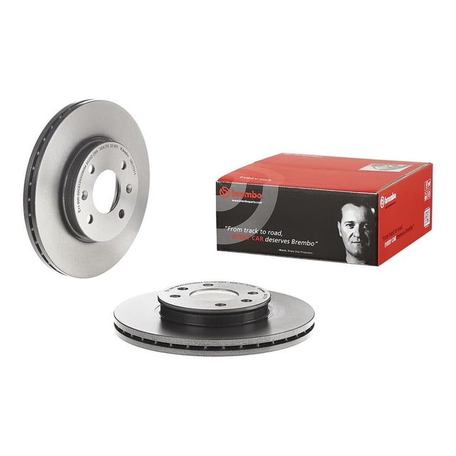 Convient 2012-2017 Kia Rio Brembo Rotor de Frein 09C17311C02 Ventilé; Design en une Pièce; Motif de Boulon de Roue 4 x 100 Millimètres; Diamètre Intérieur de Chapeau 126,2 Millimètres; Diamètre de Moyeu 62,2 Millimètres