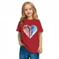 thumbnail image 5 of ZACPNCV Girls 4th of July Shirt Flag T-Shirts for Kids Toddler Patriotic Tee Tops Girls Independence Day Gifts Red 7-8 Years, 5 of 9