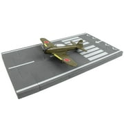 Mitsubishi A6M Zero Fighter Aircraft Green "Imperial Japanese Navy Air Service" with Runway Section Diecast Model Airplane by Runway24