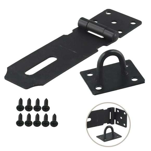 Dependable Locking System Stainless Steel Door Padlock Hasp Kit with Anti Theft Folding Lock Buckle Plate Hitch