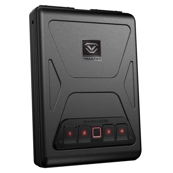 Vaultek ® Barikade Series 1 BKD1B Biometric Compact Safe with Rugged Construction, Backlit Keypad, Mountable, & Anti - Theft Protection
