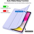 thumbnail image 5 of KOMI for iPad 10th Generation Case 2022 with Pencil Holder, iPad 10.9 Inch Case [Support Touch ID] Flexible TPU Back Shell Smart Trifold Stand Protective Cover, Auto Wake/Sleep, 5 of 5