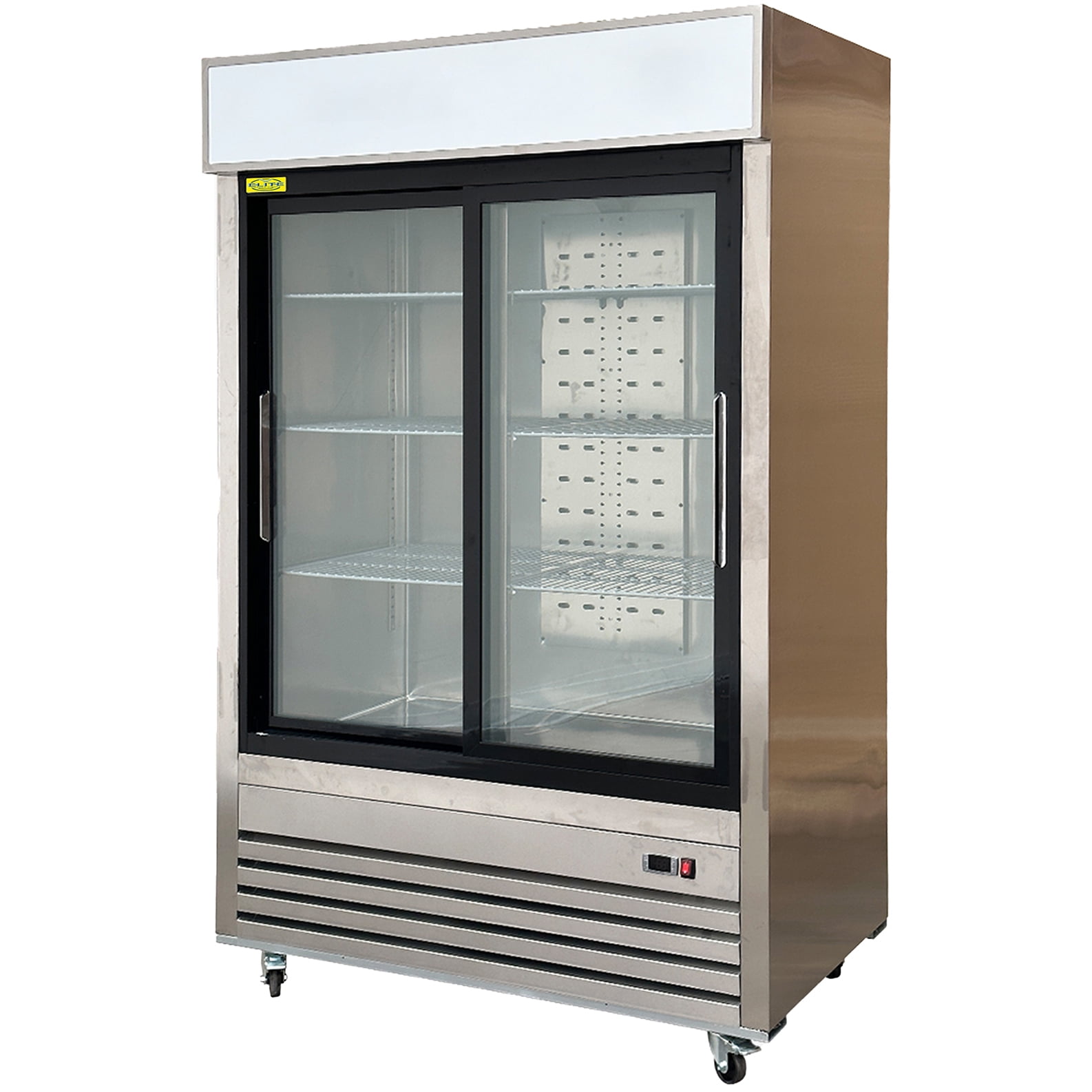 NSF 54" Sliding Glass Door Commercial Refrigerator | 42 cu.ft | Double Slide Doors | LED Lighting | R290 | Stainless Steel
