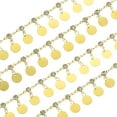thumbnail image 1 of Unique Bargains Rhinestone Chain with Tassel, 6.56 Ft Diamond Tassel Chain Fringe Sequin Beaded Trim Bulk (Gold, White), 1 of 6