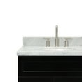 thumbnail image 4 of Ariel Hamlet 43 In. Left Offset Oval Sink Vanity With 1.5 In. Carrara White Countertop In Black, 4 of 11