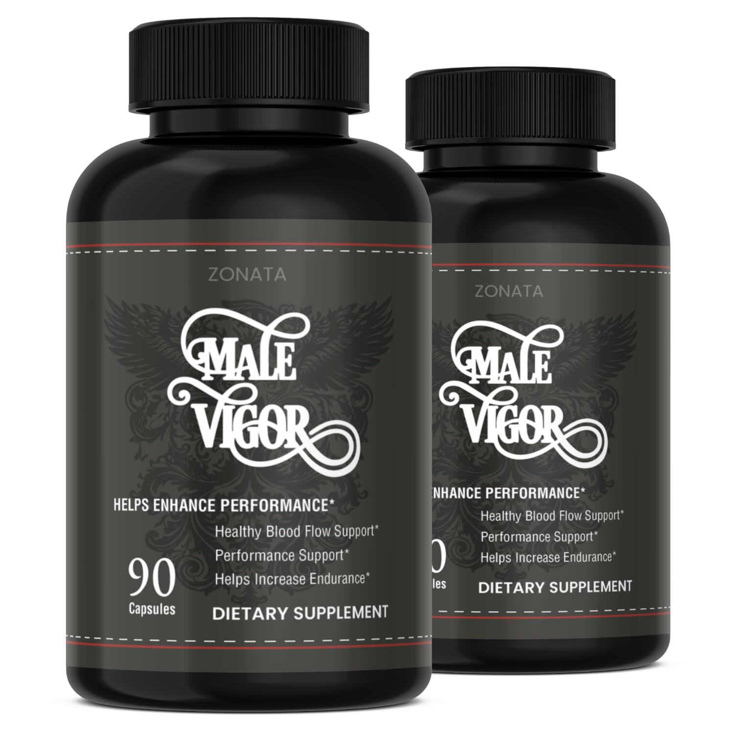 (2 Pack) Male Vigor Supplement Advanced Formula, Male Vigor For Men, MaleVigor Capsules - 180 Count