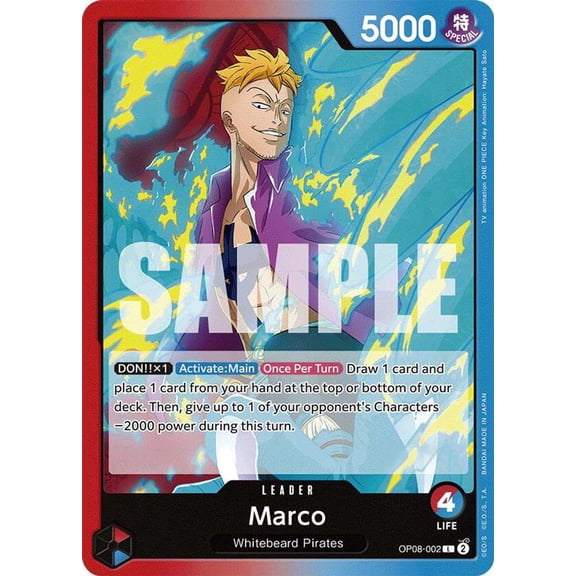 One Piece Two Legends Leader Marco OP08-002