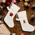 thumbnail image 2 of relayinert Chaussettes Tricotées de Noël Cadeaux Réfléchis pour Pieds Confortables Décorations pour Maison Rouge R, 2 of 6
