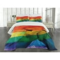 thumbnail image 3 of Ambesonne Pride Quilted Bedspread Set 3 Pcs, Gay Couple Holding Hands, Queen Size, Multicolor, 3 of 5