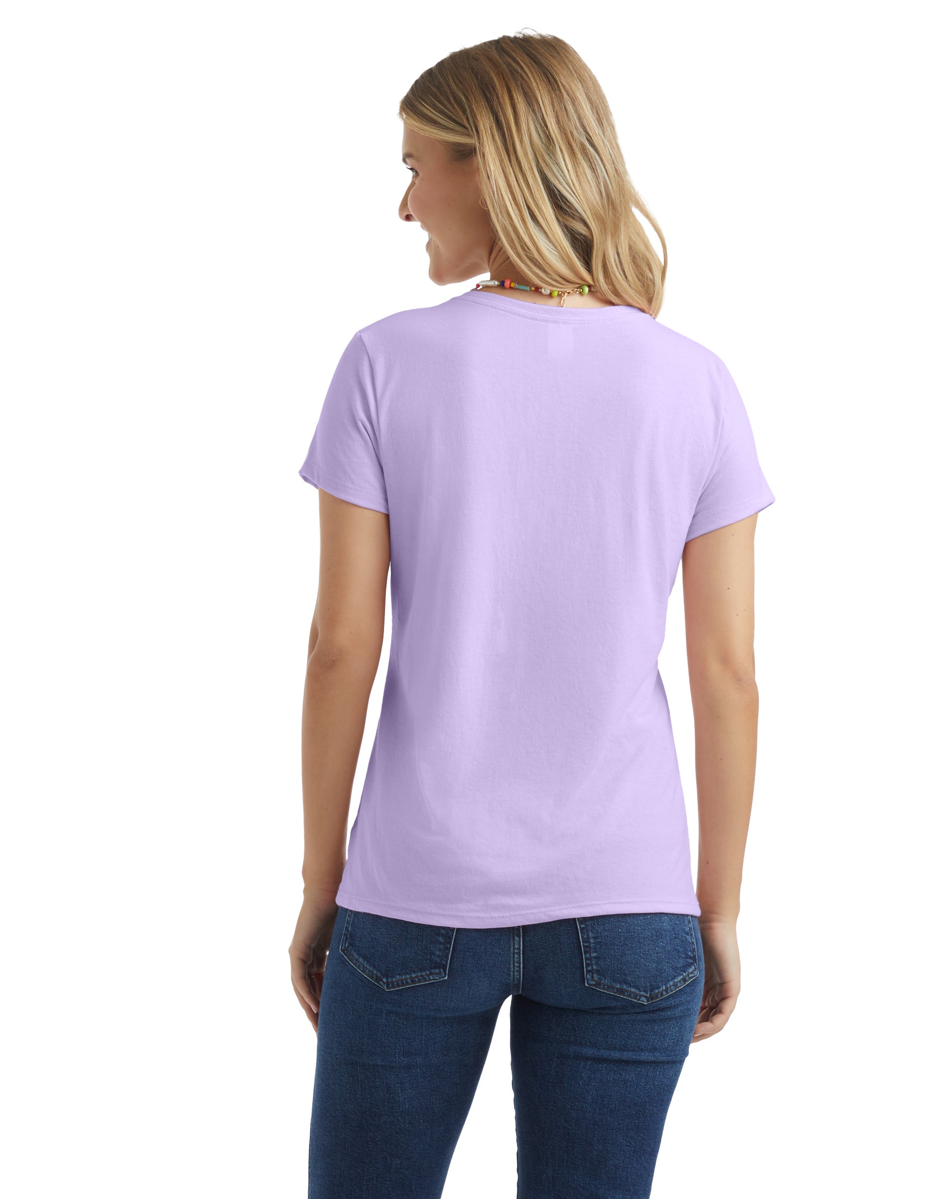 Hanes Women's V-Neck Graphic T-Shirt, Big Butterfly Impression/Salty ...