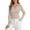 Beige, variant on Women's V-Neck Tee Long Sleeve Slim Fit Casual Top Light Gray S