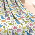 thumbnail image 3 of Colorful Cartoon Dinosaurs Landscape Pattern Blanket,Comfortable Soft Lamb Wool Throw Blanket,All Season,Warm Lightweight Blankets for Sofa Bed Couch Living Room Chair,60"x80", 3 of 4