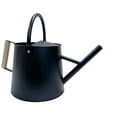 Better Homes & Gardens 1.5 Gallon Black Metal Watering Can with Wood