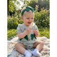 thumbnail image 6 of Cenuakty Newborn Girl Outfit, Short Sleeve Crew Neck Stripes Duck Print Bodysuit with Headband Summer Clothes, 6 of 9