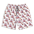 thumbnail image 3 of Uemuo Strawberry Blueberry Cream Cake Pattern Men's Swim Trunks Hawaiian Beach Bathing Suit Swimsuits Beach Quick-Dry Shorts with Pockets-X-Large, 3 of 9