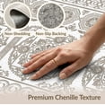 thumbnail image 6 of ODIKA 5'x7' White Taupe Floral Medallion Design Washable Area Rug Elegant Ornamental Patterns with Classic Charm for Small Living Room, Bedroom, Easy Care, Non-Shedding, Pet Friendly, 6 of 7