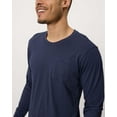 thumbnail image 4 of Real Essentials 3 Pack: Men's Cotton Long Sleeve Crew Neck T-Shirt with Pocket - Soft Work Casual Jersey Tees (Big & Tall), 4 of 7
