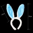 thumbnail image 6 of [Big Save!]Easter Bunny Ears Festival Fluff Rabbit Ears Headband Headwear Dress Up Prop Funny Party Hats Bunny Ears for Party Costume Purple, 6 of 6