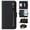 Black, variant on Rugged Wallet Case for iPhone 14, PU Leather + TPU Phone Cover with Shoulder Strap Kickstand Zipper Pocket Card Slots Cash Pocket RFID Blocking & Hidden Make-up Mirror, Black