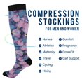 thumbnail image 2 of FORMRS Womens Knee High Socks Casual Long Thick Travel Daily Wear, 1 Pair, Watercolor Pink Marble Pattern, 2 of 6
