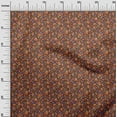 thumbnail image 3 of oneOone Silk Tabby Rust Brown Fabric Floral Sewing Fabric By The Yard Printed Diy Clothing Sewing Supplies 42 Inch Wide, 3 of 5