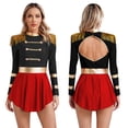 thumbnail image 3 of Vestido de circo para mujer, traje de maestro de ceremonias, disfraz de domador de León, tablas de hombros con flecos, vestido de circo de manga larga con agujero de cerradura, 3 of 5